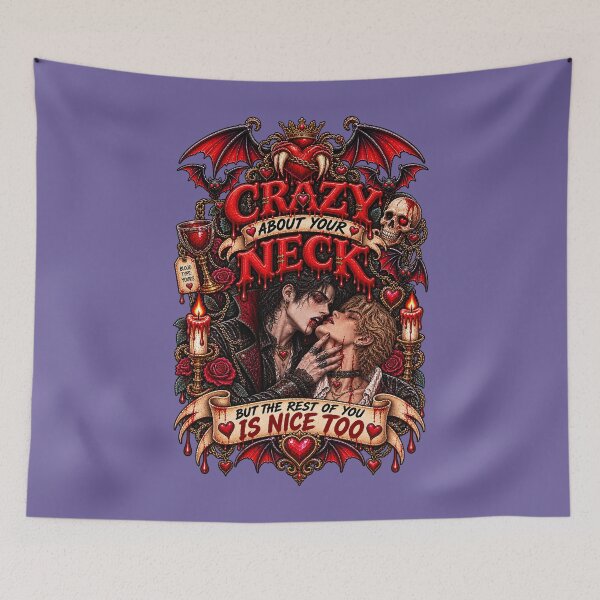 Item preview, DARK LOVE ❤️ - MONSTER ROMANCE COLLETION -  VAMPIRE LOVE - CRAZY ABOUT YOUR NECK - BUT THE REST OF YOU IS NICE TOO - GAY PRIDE - v3 designed and sold by WheelieGdArt.