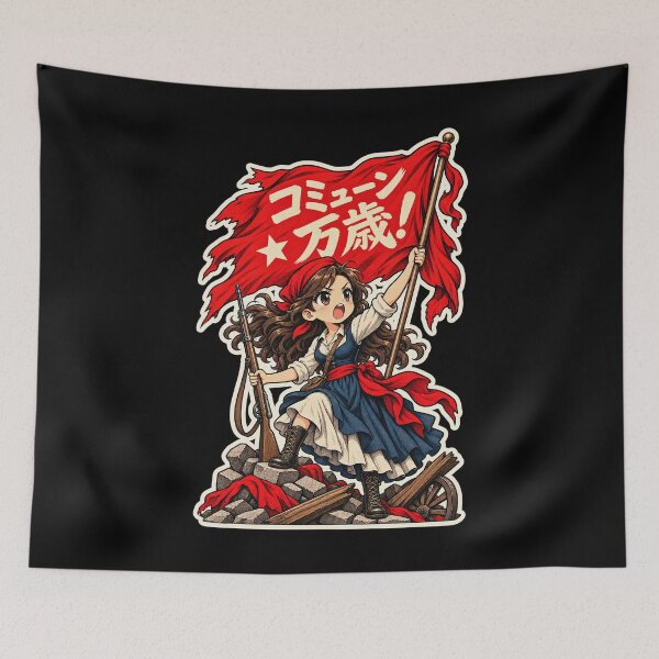 Item preview, Long live the Commune – Chibi Revolutionary Girl designed and sold by Pop Pantheon & Trim Team.