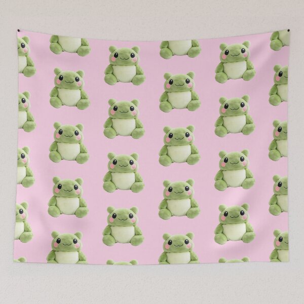 Item preview, Cute Kawaii Green Frog Plush designed and sold by jianina-alondra.