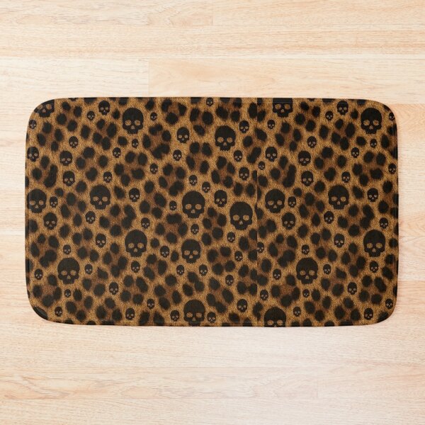 Item preview, Leopard Print Skull Pattern - Grunge Alt Animal Print designed and sold by BrontesWhimsyStore.