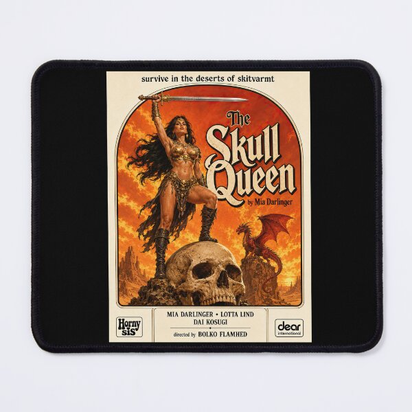 Item preview, The Skull Queen – Retro Fantasy Warrior designed and sold by obstinator.