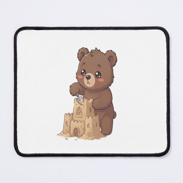 Item preview, Cute Bear Building Sandcastle designed and sold by Ella_Sketch.