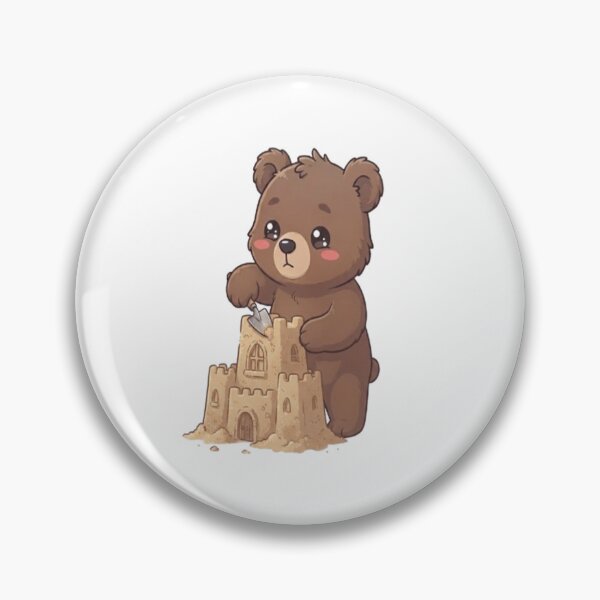 Item preview, Cute Bear Building Sandcastle designed and sold by Ella_Sketch.