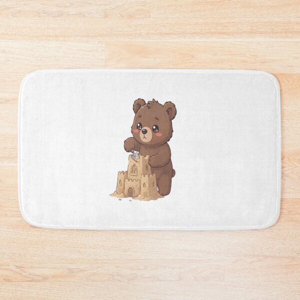 Item preview, Cute Bear Building Sandcastle designed and sold by Ella_Sketch.
