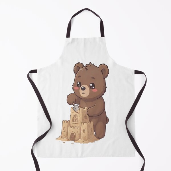Item preview, Cute Bear Building Sandcastle designed and sold by Ella_Sketch.
