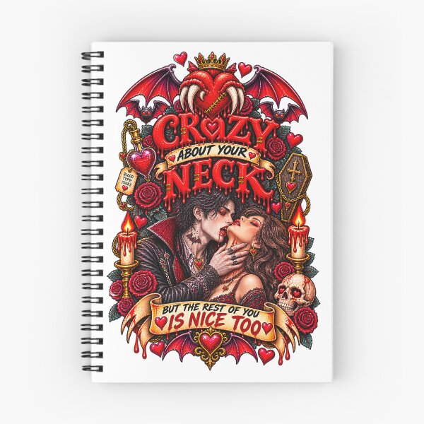 Item preview, DARK LOVE ❤️ - MONSTER ROMANCE COLLETION -  VAMPIRE LOVE - CRAZY ABOUT YOUR NECK - BUT THE REST OF YOU IS NICE TOO designed and sold by WheelieGdArt.