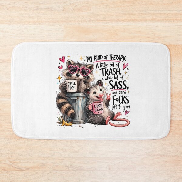 Item preview, My Kind of Therapy Funny Raccoon Possum designed and sold by roartusa.
