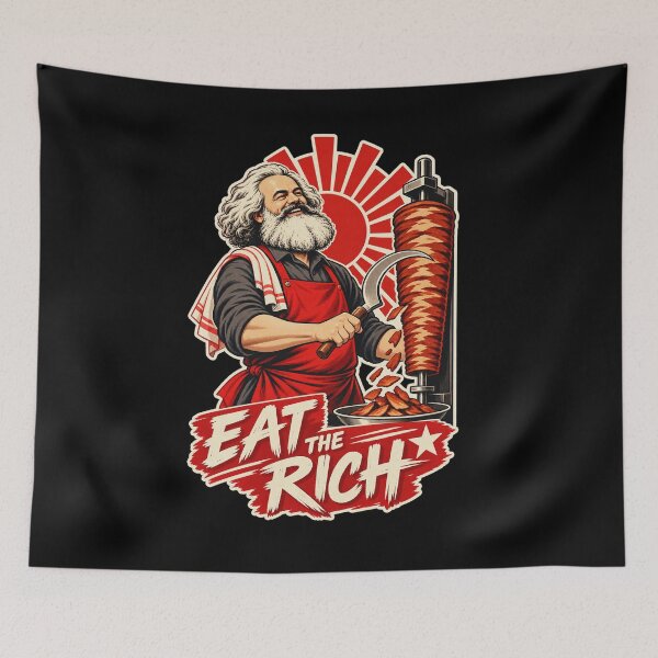 Item preview, Karl Marx Kebab – Eat the Rich designed and sold by Pop Pantheon & Trim Team.
