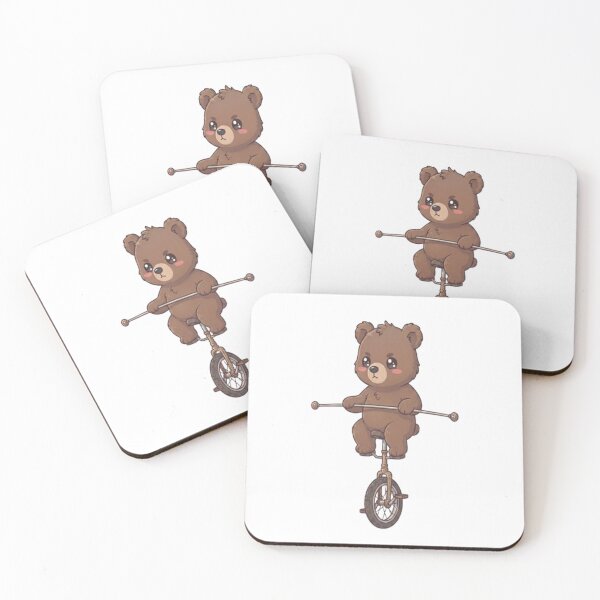 Item preview, Cute Bear Riding Vintage Unicycle designed and sold by Ella_Sketch.
