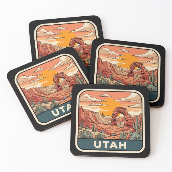 Item preview, Vintage Utah Delicate Arch Red Rock Desert Travel Art designed and sold by Paper Drip.