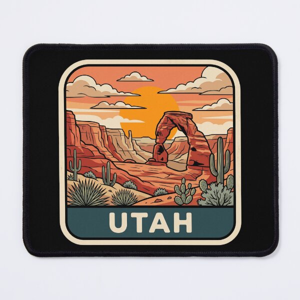Item preview, Vintage Utah Delicate Arch Red Rock Desert Travel Art designed and sold by Paper Drip.