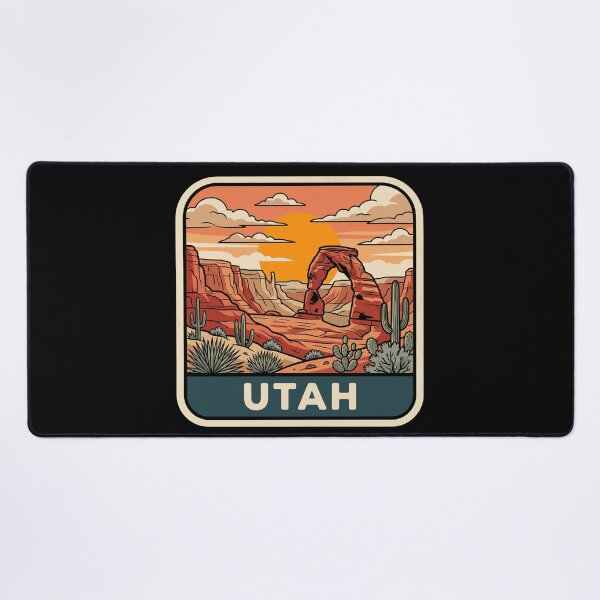 Item preview, Vintage Utah Delicate Arch Red Rock Desert Travel Art designed and sold by Paper Drip.