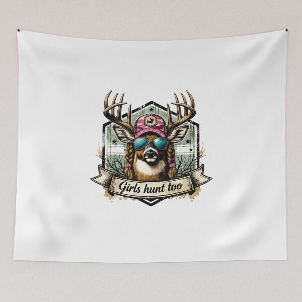 Item preview, Girls Hunt Too Funny Female Hunter Deer designed and sold by roartusa.