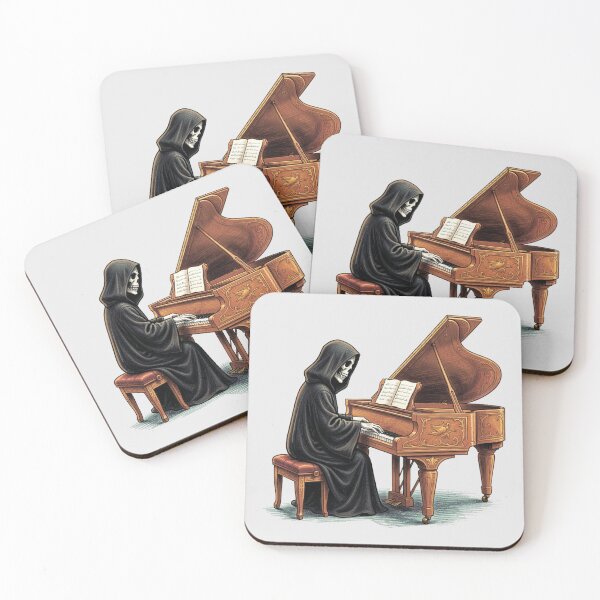 Item preview, The Grim Reaper playing the piano. designed and sold by MagelliShop.