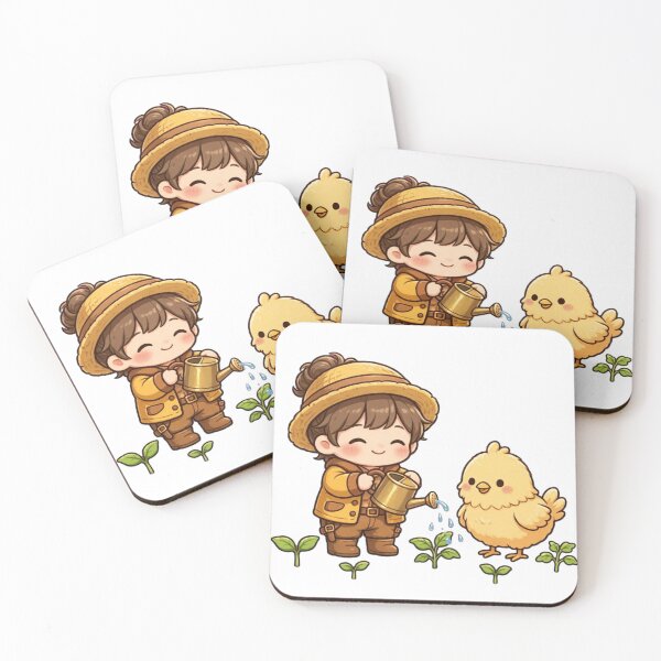 Item preview,  Cozy Farming Sim Life - Kawaii Farm Boy and Chicken designed and sold by Fulaly.