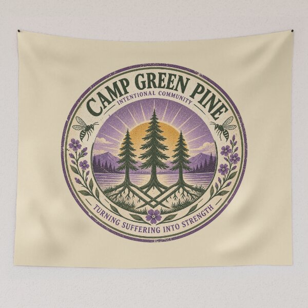 Item preview, Camp Green Pine – Intentional Community designed and sold by Pop Pantheon & Trim Team.