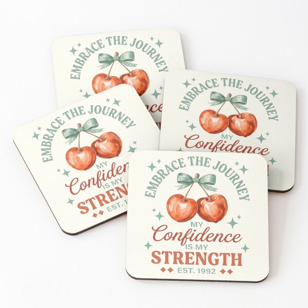 Item preview, Embrace the Journey My Confidence Is My Strength Cherry Vintage Motivational Design designed and sold by TeeBlooms.