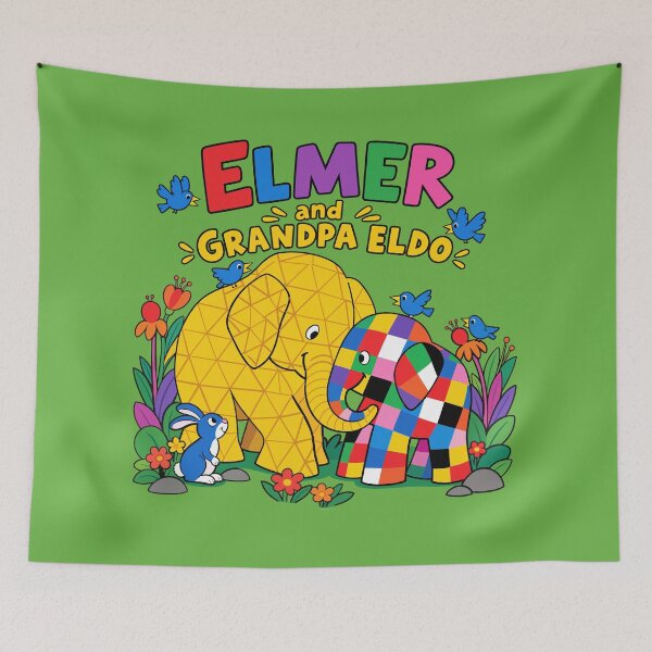 Item preview, Elmer and Grandpa Eldo Colorful Adventure designed and sold by HappyToons Shop.