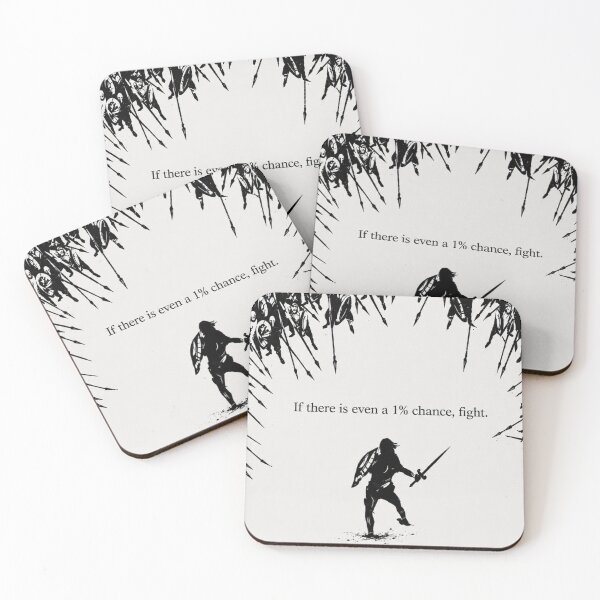 Item preview, If There Is Even A 1% Chance Fight | Epic Warrior Motivation | Black and White Manga Art | Stoic Quote Poster designed and sold by DESIGN DIMENSION .