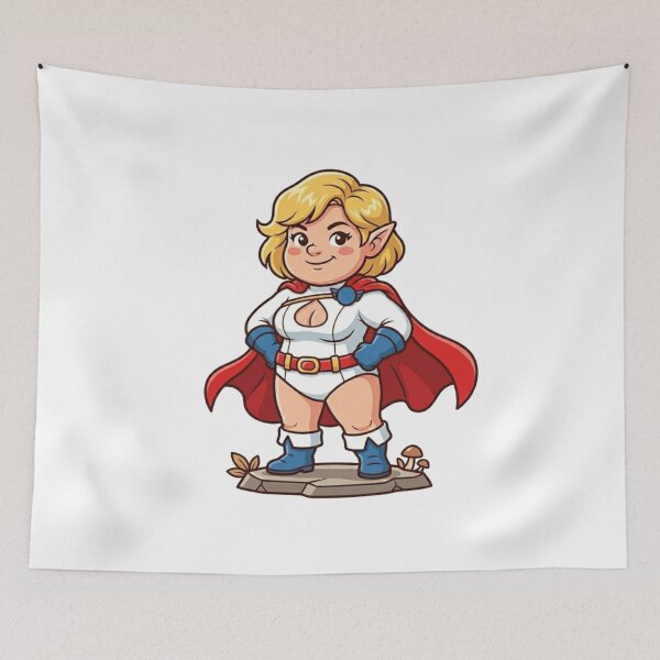 Item preview, Unstoppable Power Girl Garden Gnome designed and sold by Bad-Decisions-Designs.