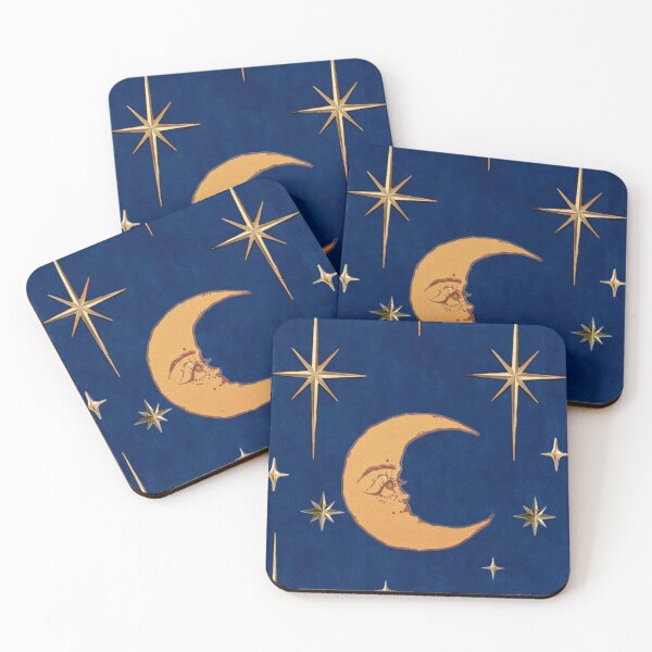 Item preview, Vintage Celestial Crescent Moon - Whimsigoth Alt Aesthetic Print designed and sold by BrontesWhimsyStore.