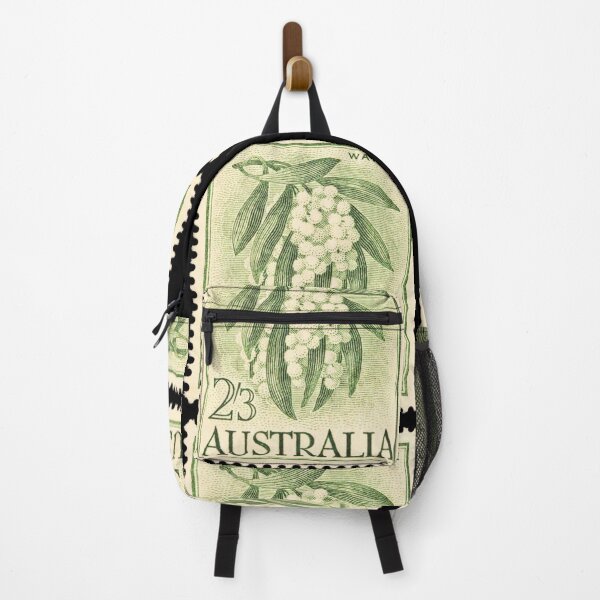 Item preview, Vintage Australian Wattle Postage Stamp Art designed and sold by WanderingLife.