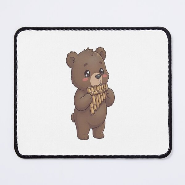 Item preview, Cute Bear Playing Pan Flute designed and sold by Ella_Sketch.