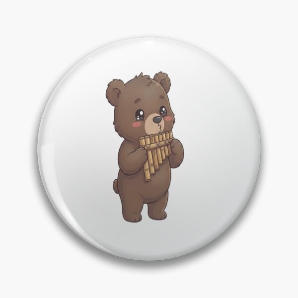 Item preview, Cute Bear Playing Pan Flute designed and sold by Ella_Sketch.