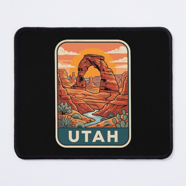 Item preview, Vintage Utah Delicate Arch Red Rock Desert Travel Art designed and sold by Paper Drip.