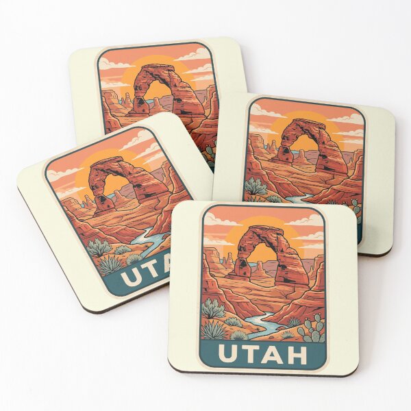 Item preview, Vintage Utah Delicate Arch Red Rock Desert Travel Art designed and sold by Paper Drip.