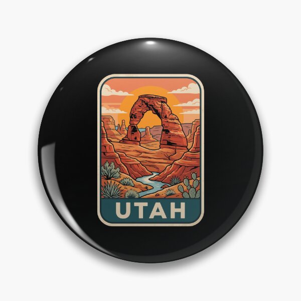 Item preview, Vintage Utah Delicate Arch Red Rock Desert Travel Art designed and sold by Paper Drip.