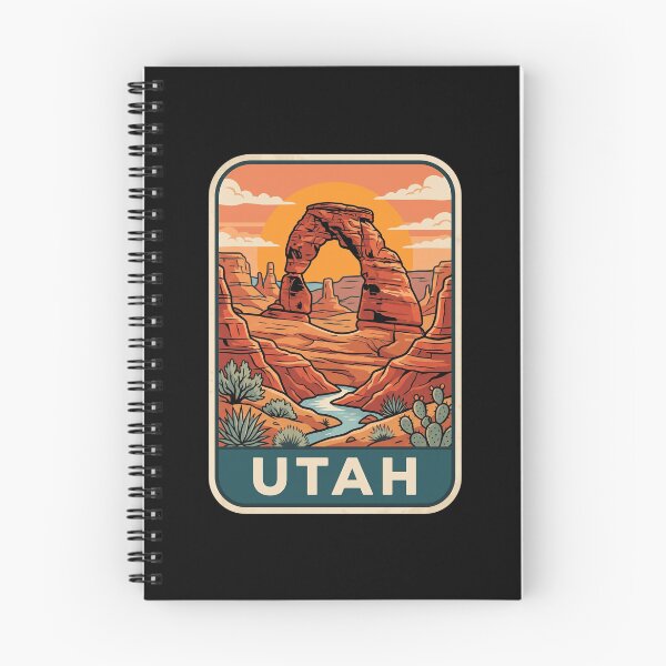 Item preview, Vintage Utah Delicate Arch Red Rock Desert Travel Art designed and sold by Paper Drip.