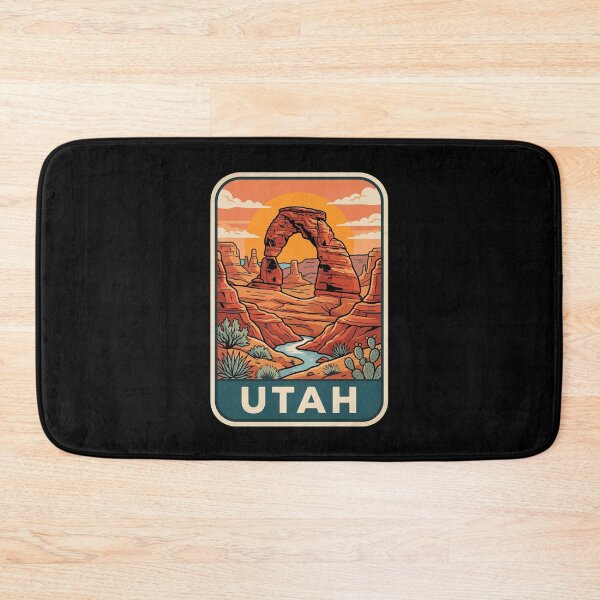 Item preview, Vintage Utah Delicate Arch Red Rock Desert Travel Art designed and sold by Paper Drip.