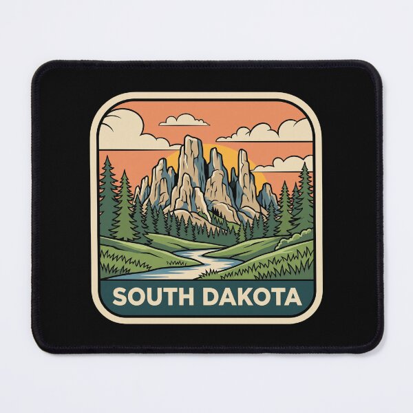 Item preview, Retro South Dakota Badlands Black Hills Travel Badge designed and sold by Paper Drip.