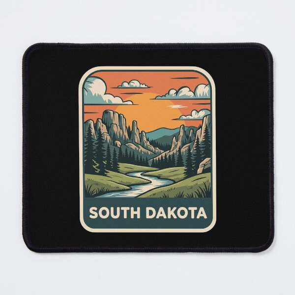 Item preview, Retro South Dakota Badlands Black Hills Travel Badge designed and sold by Paper Drip.