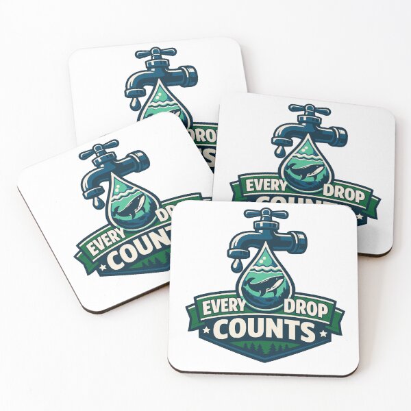 Item preview, Every Drop Counts Water Conservation Whale Earth Day designed and sold by Nuvoro Eco Awareness.