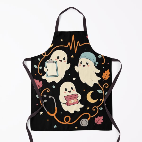Item preview, Halloween Nurse Ghost Medical Clinic Stethoscope Healthcare designed and sold by Pobilo-Design.