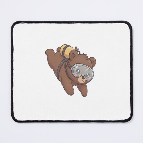 Item preview, Cute Bear Scuba Diving Underwater designed and sold by Ella_Sketch.