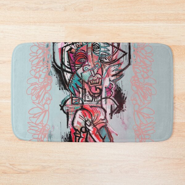 Item preview, Handmade Neo-Expressionist Portrait with Hand - Crimson Reflection designed and sold by supernikol.