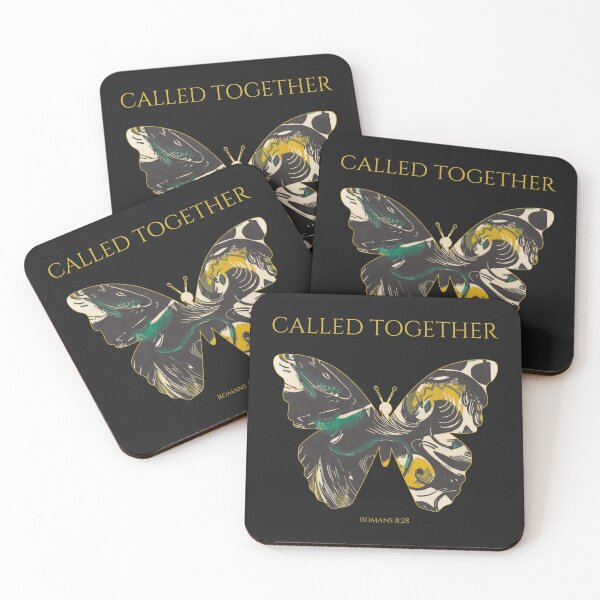 Item preview, Called Together Romans 8:28 Christian Butterfly – One Body Bible Verse Art designed and sold by KittenAndCo.