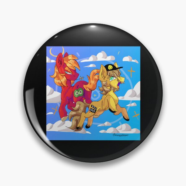 Item preview, Colorful Cartoon Pony Duo in the Sky designed and sold by TomatiLove.