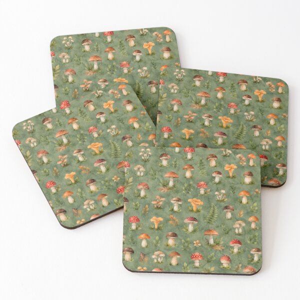 Item preview, Woodland Mushroom Garden – Watercolor Forest Pattern designed and sold by blankTeeShirt.