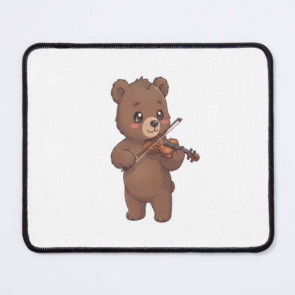 Item preview, Cute Bear Playing Violin Instrument designed and sold by Ella_Sketch.