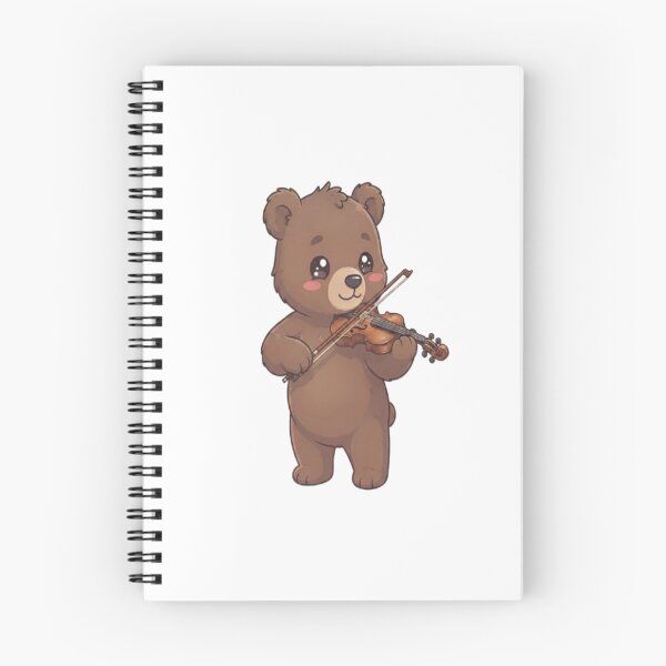 Item preview, Cute Bear Playing Violin Instrument designed and sold by Ella_Sketch.