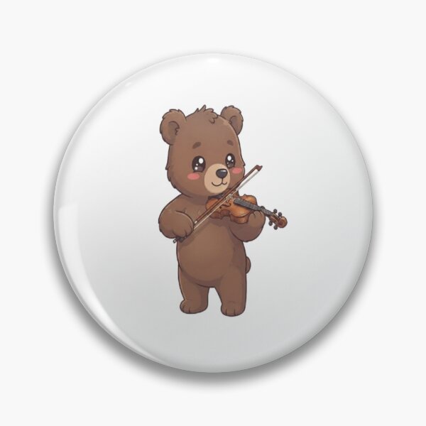 Item preview, Cute Bear Playing Violin Instrument designed and sold by Ella_Sketch.