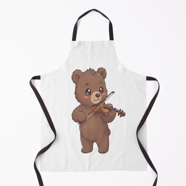 Item preview, Cute Bear Playing Violin Instrument designed and sold by Ella_Sketch.