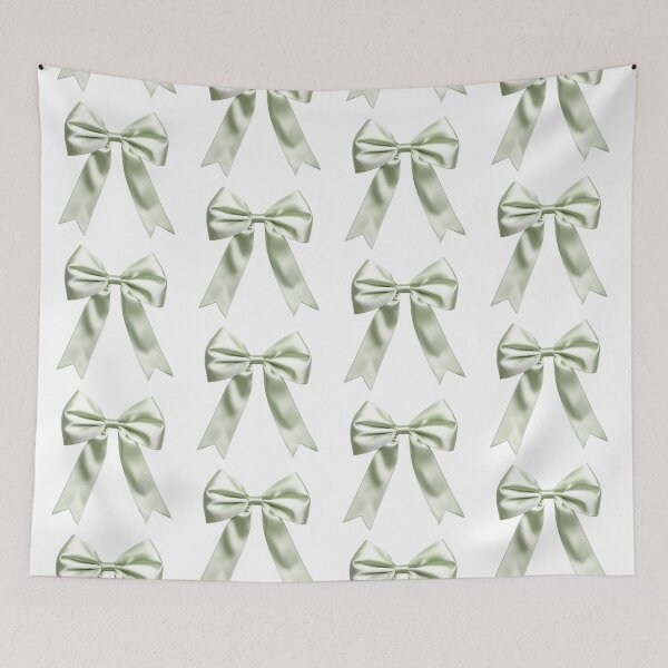 Item preview, Sage Green Satin Coquette Bow designed and sold by jianina-alondra.