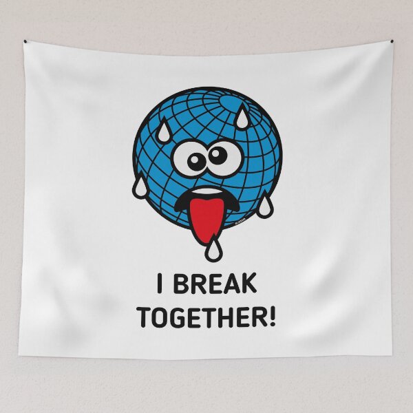 Item preview, Emoticon Earth / I Break Together (Climate Change / Earth Day / POS4C) designed and sold by Roderix.