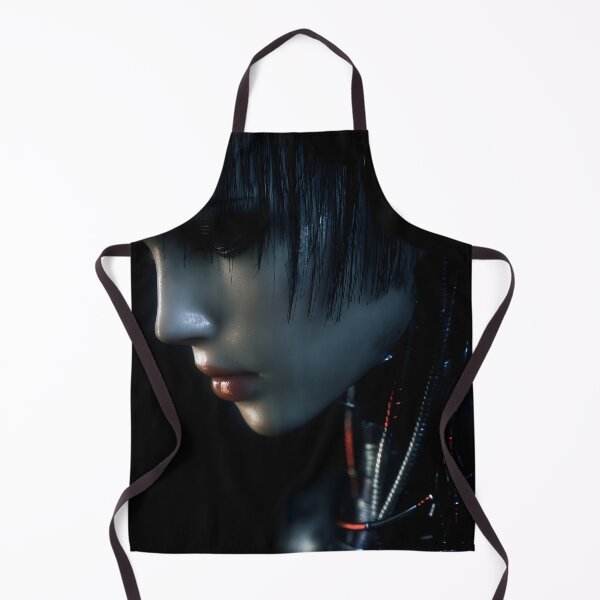 Item preview, Shadowed Female Android Profile Dark Sci Fi Portrait designed and sold by cyberartmaker.