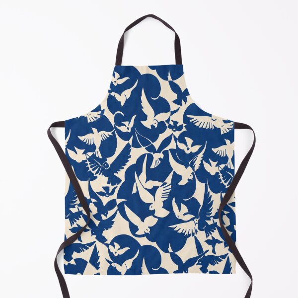 Item preview, Blue and White Birds Pattern | Flying Doves Illustration | Abstract Avian Mosaic | Minimalist Nature designed and sold by DESIGN DIMENSION .